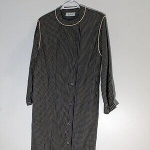 Edie Johne Long Sleeve Dress Navy Beige VINTAGE